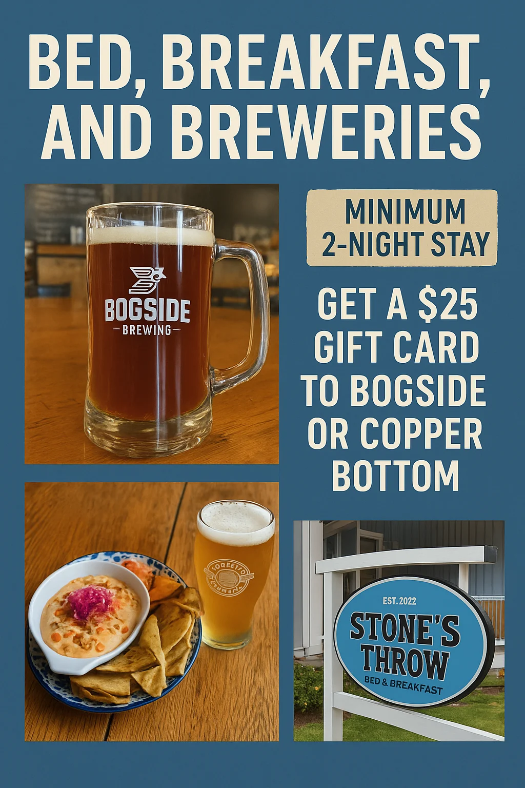 BB&B Package | Stone’s Throw Bed & Breakfast